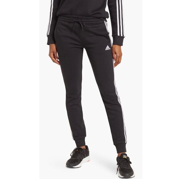 Adidas 3 Stripes Drawstring Waist Jogger Sweatpants - Picture 2 of 14